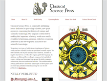 Tablet Screenshot of classicalsciencepress.com